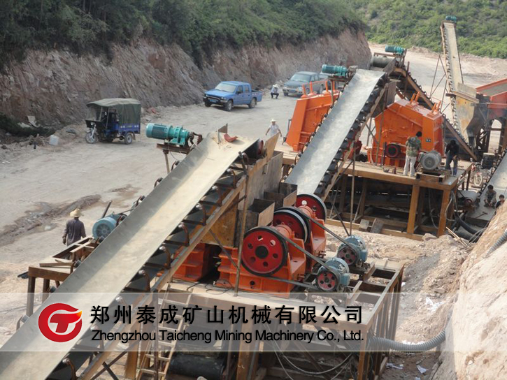 碎石生產(chǎn)線現(xiàn)場(chǎng)圖